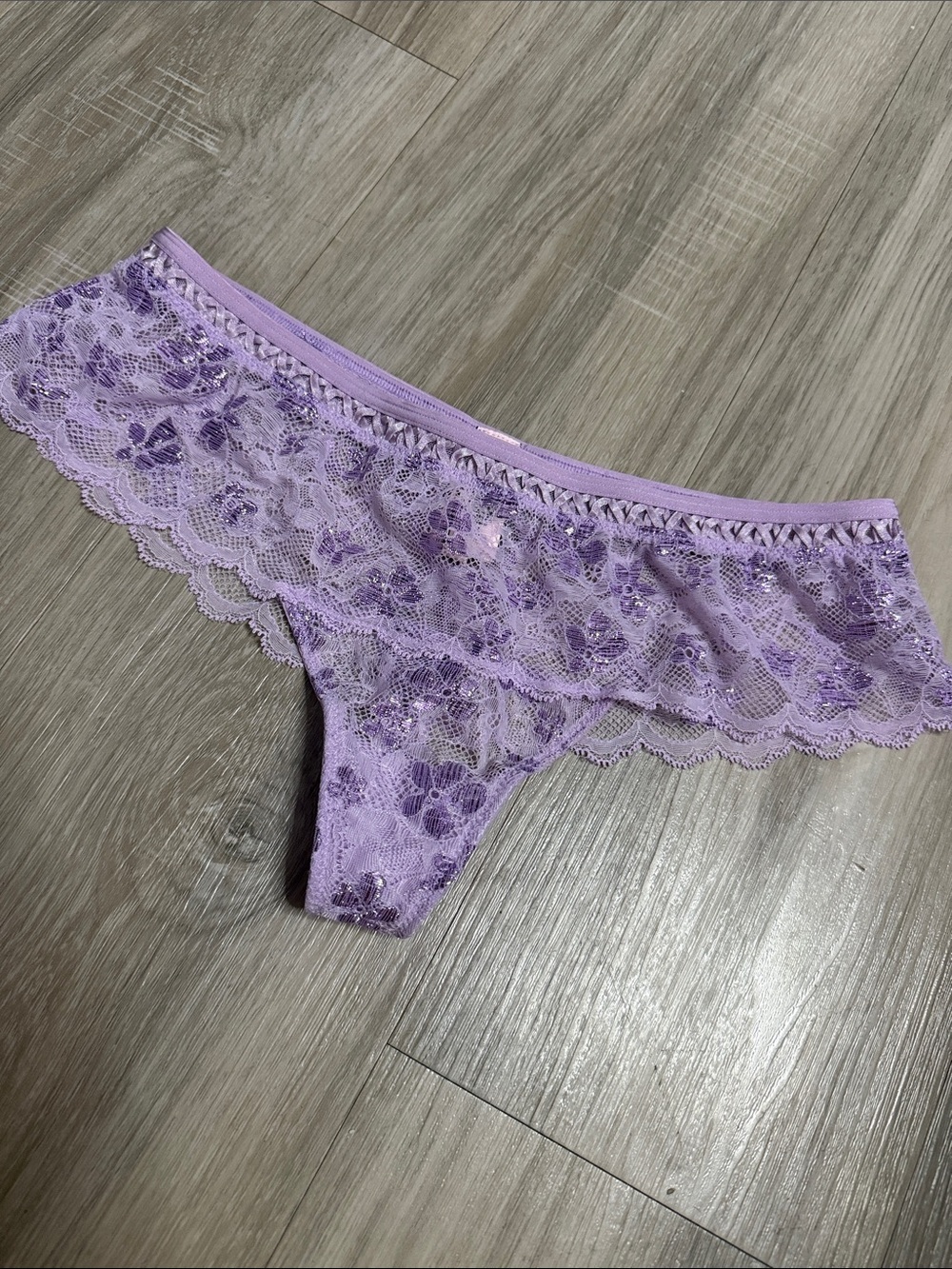 Victoria's Secret Lavender Lace Thong Panty